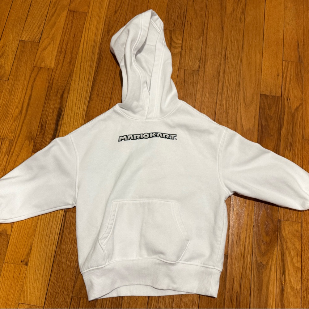 Old Navy White Kids Hoodie with Center Logo